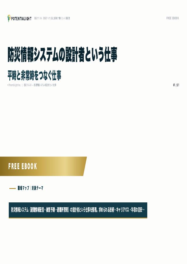 防災情報システムの設計者という仕事 eBook表紙