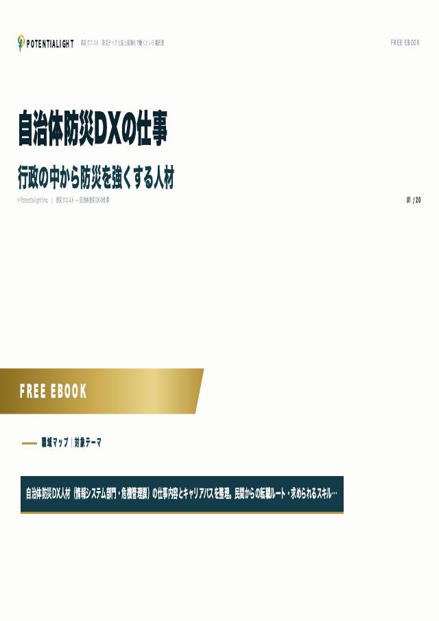 自治体防災DXの仕事 eBook表紙
