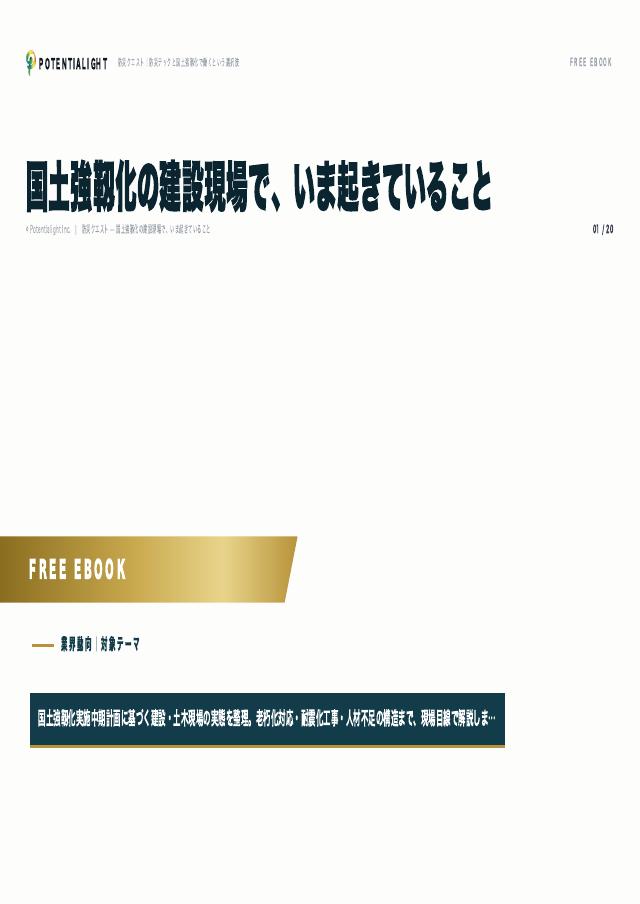 国土強靱化の建設現場 eBook表紙