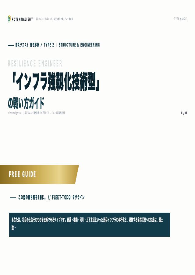 インフラ強靱化技術型の戦い方ガイド 表紙