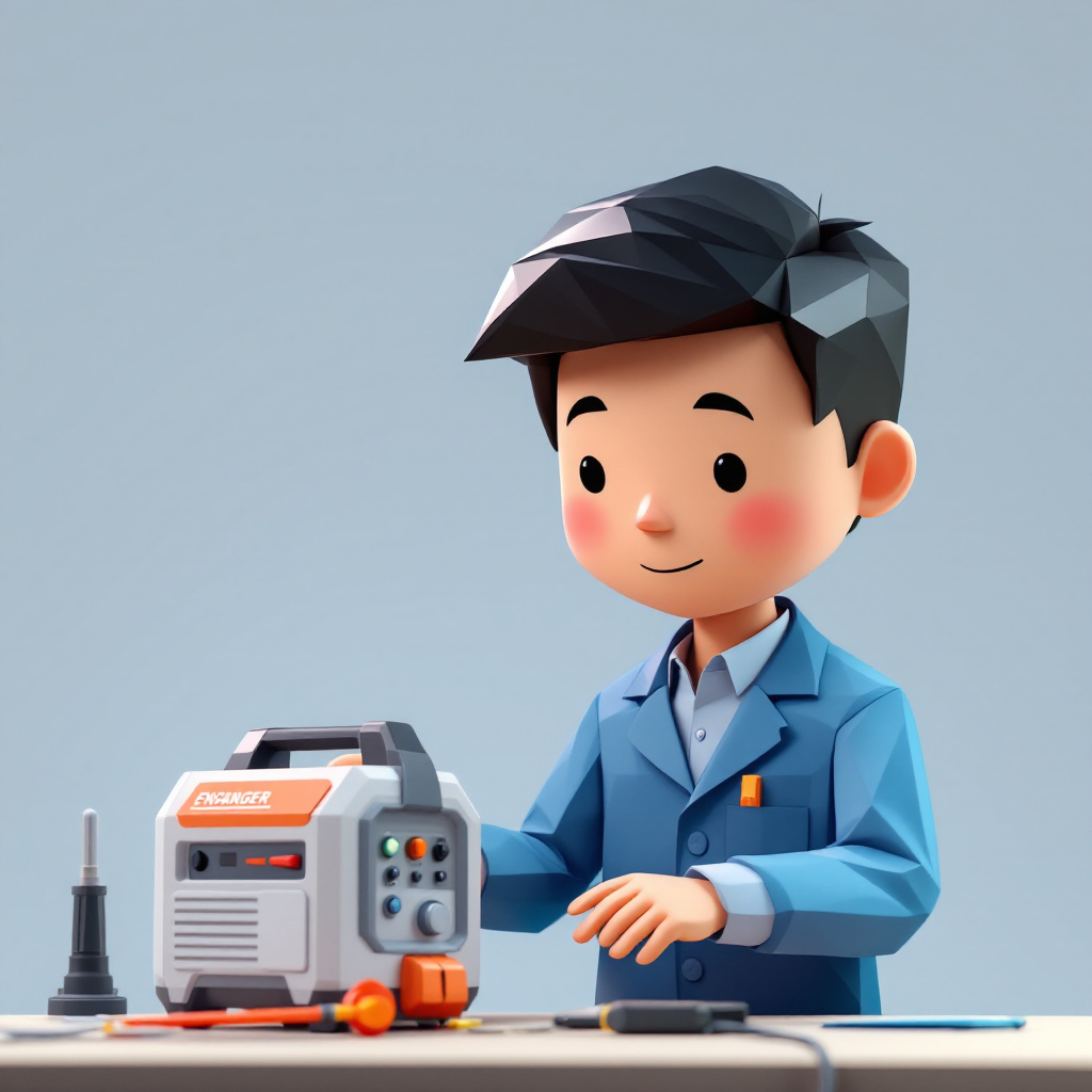 防災製品開発エンジニアのキャラクターイラスト