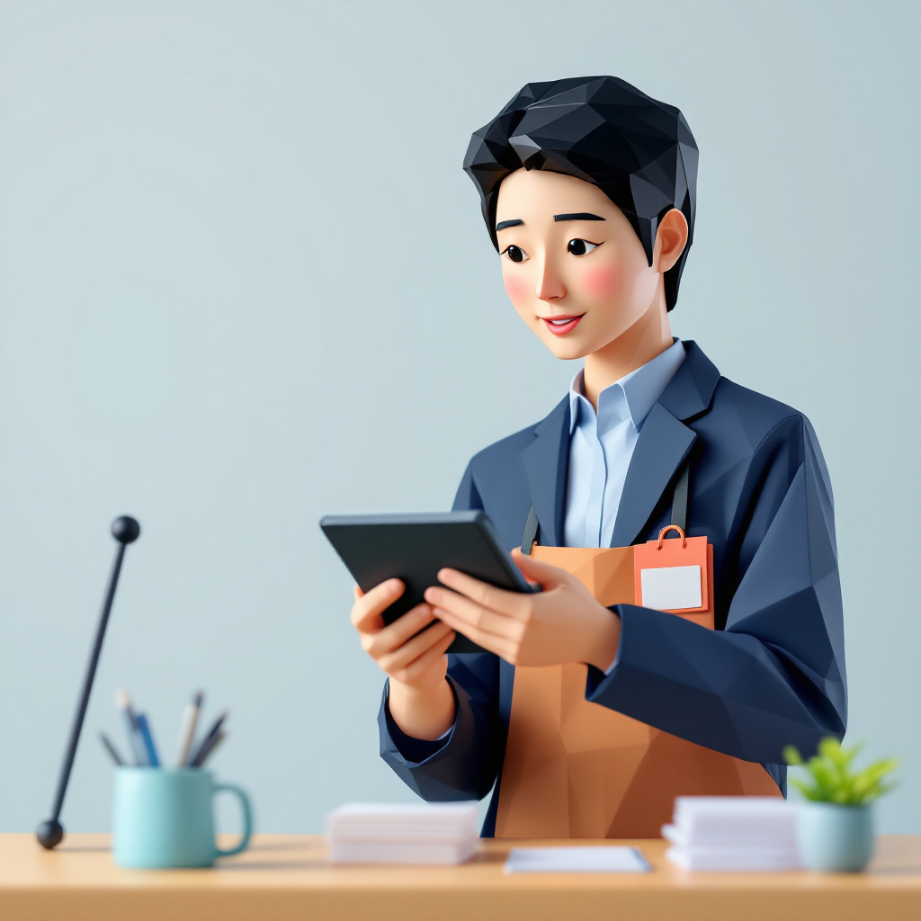 自治体防災DX推進職のキャラクターイラスト